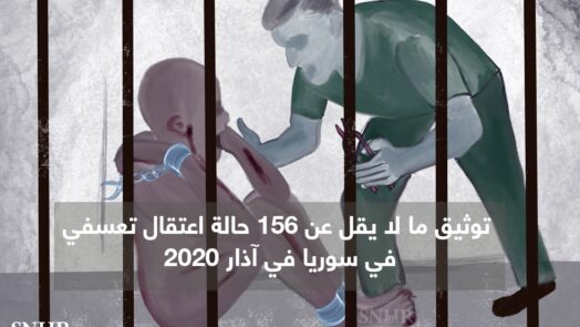 تقرير يوثق 158 حالة اعتقال تعسفي خلال آذار