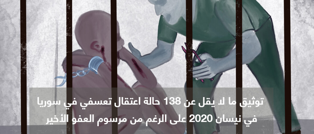 تقرير يوثّق اعتقال 138 شخصاً في سوريا خلال نيسان 2020