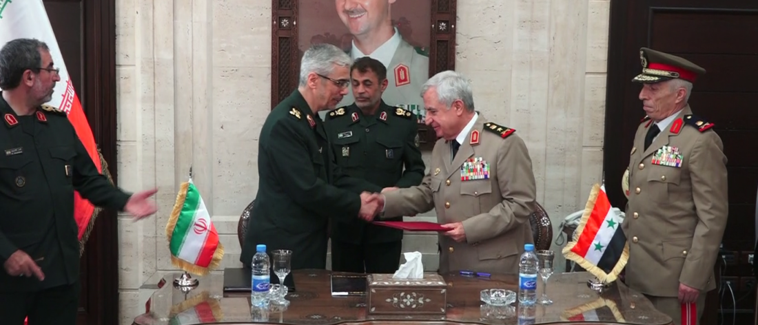 النظام يوقع اتفاقية شاملة للتعاون العسكري مع إيران