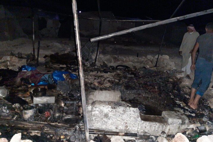 وفاة نازح من الغوطة الشرقية حرقاً في خيمته بريف إدلب