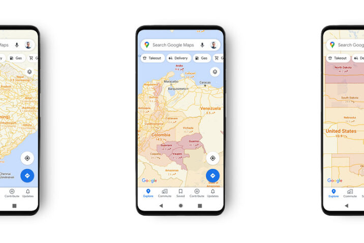Google Maps تعلن عن ميزة جديدة لمعرفة مناطق توزع مصابي كورونا