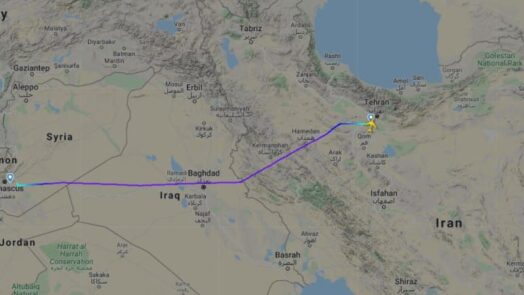 طائرة شحن إيرانية هبطت في مطار دمشق قبيل القصف الإسرائيلي بساعات